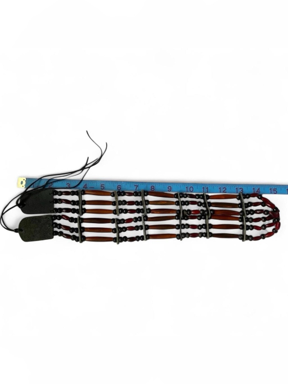 Native American style regalia beaded hairpipe belt, hat band or breastplate